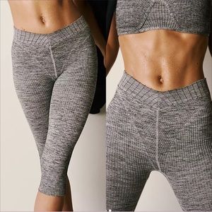Free People Arrondi Leggings In Grey Combo. Sz M/L